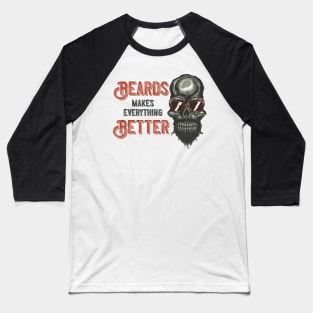 Skull biker Baseball T-Shirt